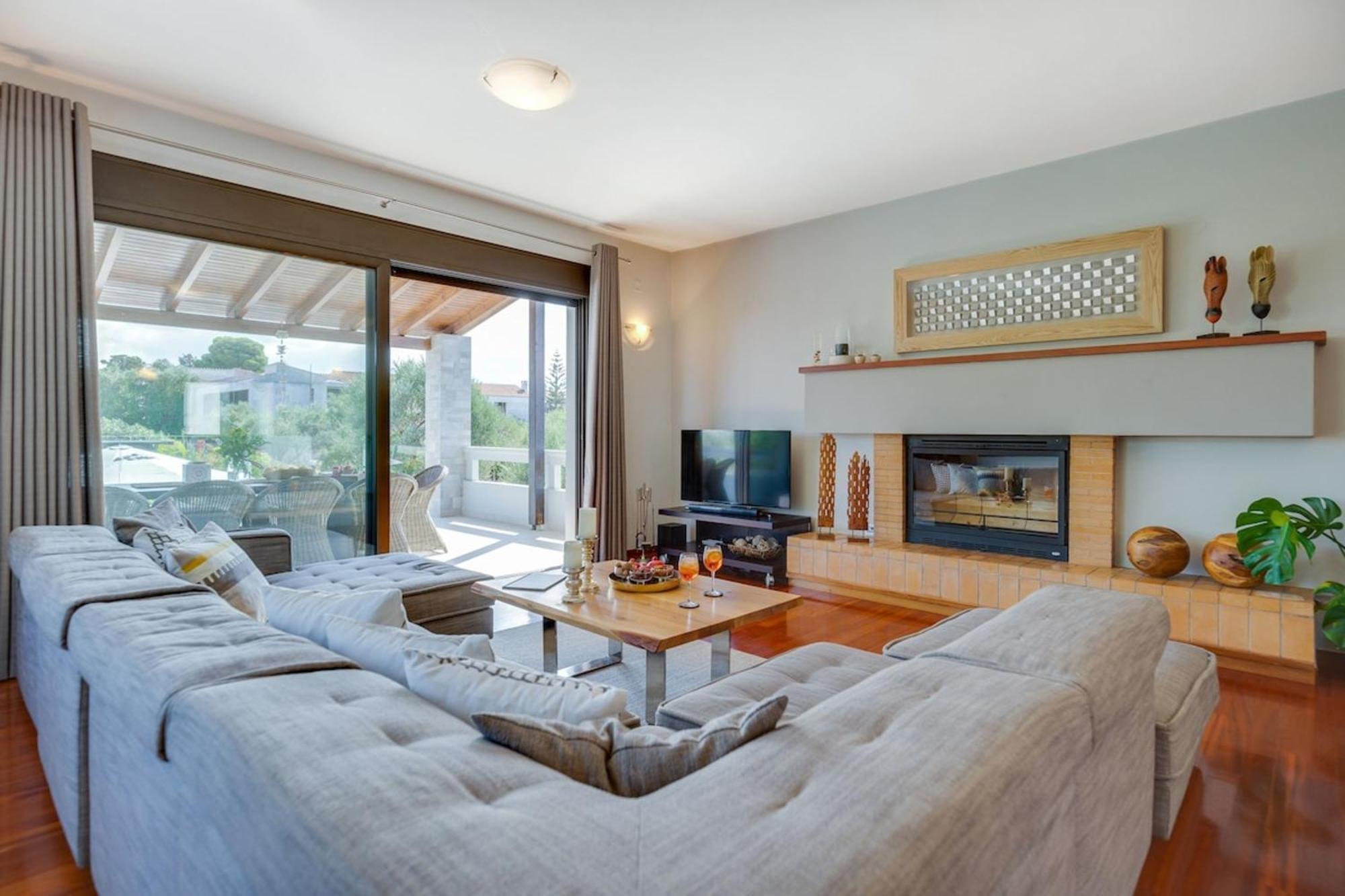 Villa Ampelaki - Premium Villa With Heated Pool Kounoupidhiana Exterior photo